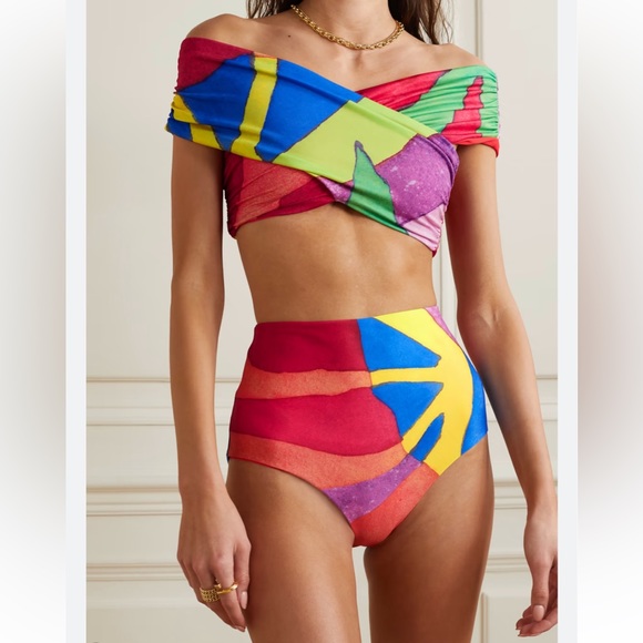 Mara Hoffman SET Lorina Wrap Top & Lydia Bikini Bottom Swimsuit Bikini - M - Picture 2 of 13